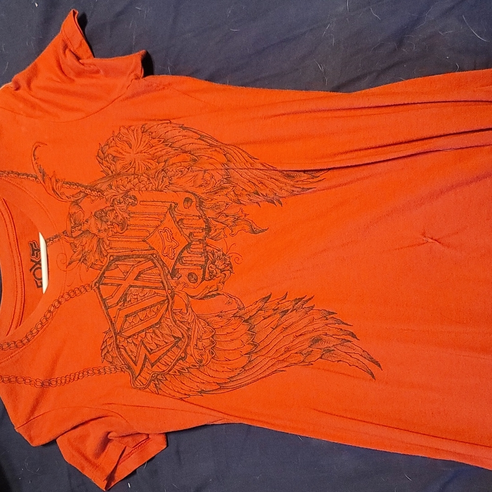 fox racing shirt barley worn